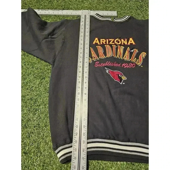 Vintage Arizona Cardinals Sweatshirt NFL 90s Logo Athletic L Black Embroidered - Picture 7 of 9